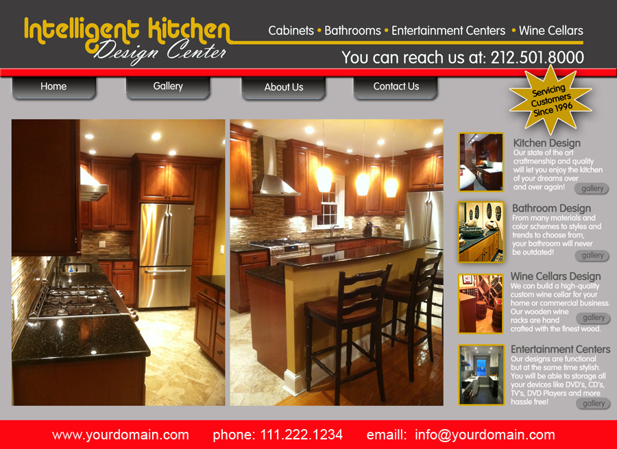 Intelligent Kitchens Website Homepage